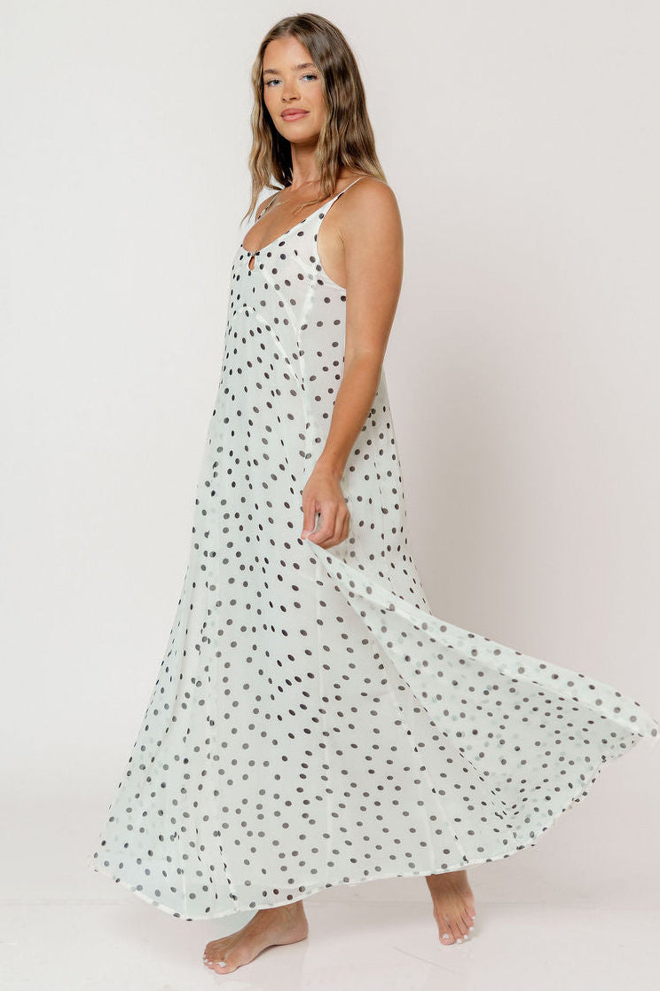 Eileen Dress in Cream/Polka Dot