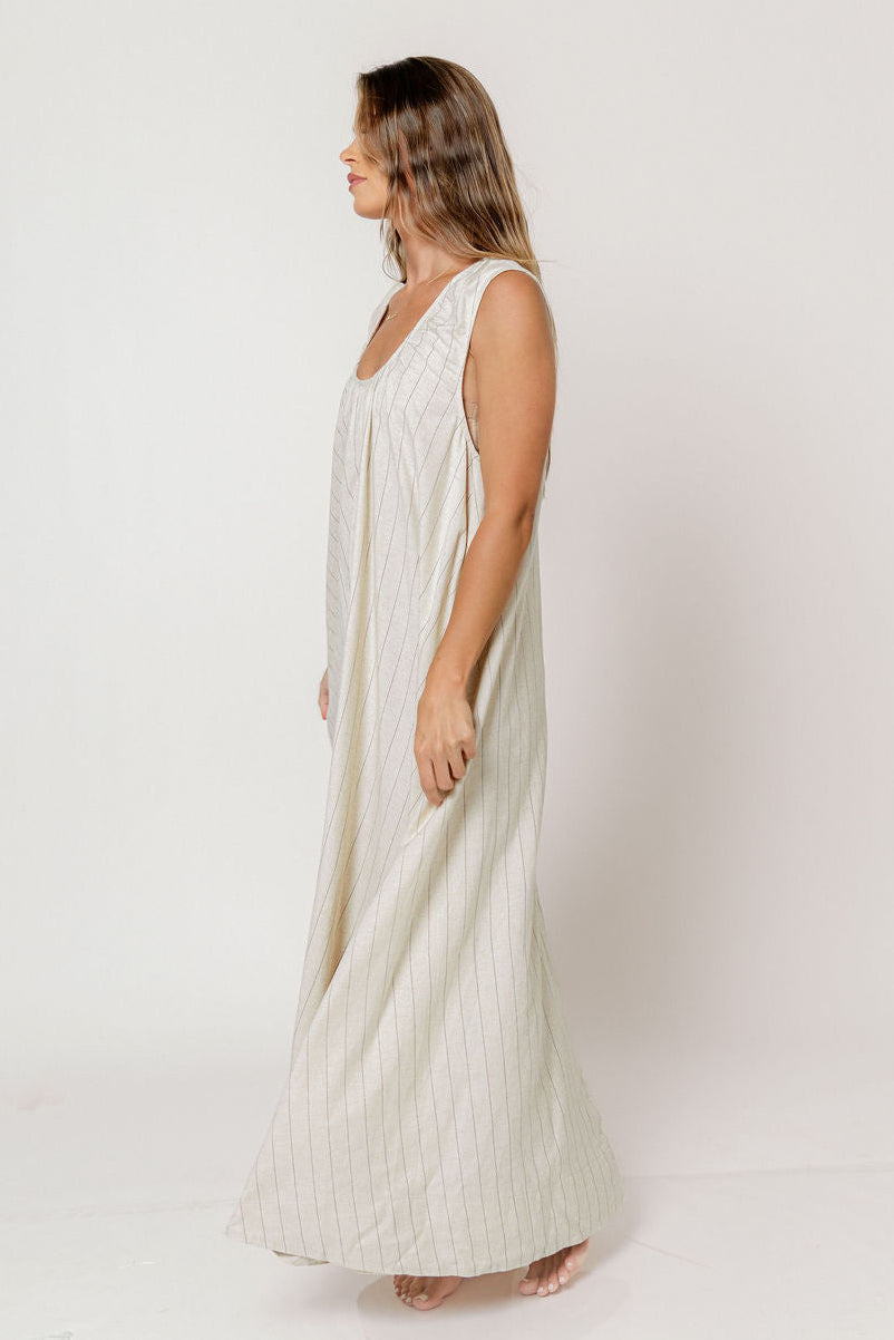 Kiri Maxi Dress in Natural/Black