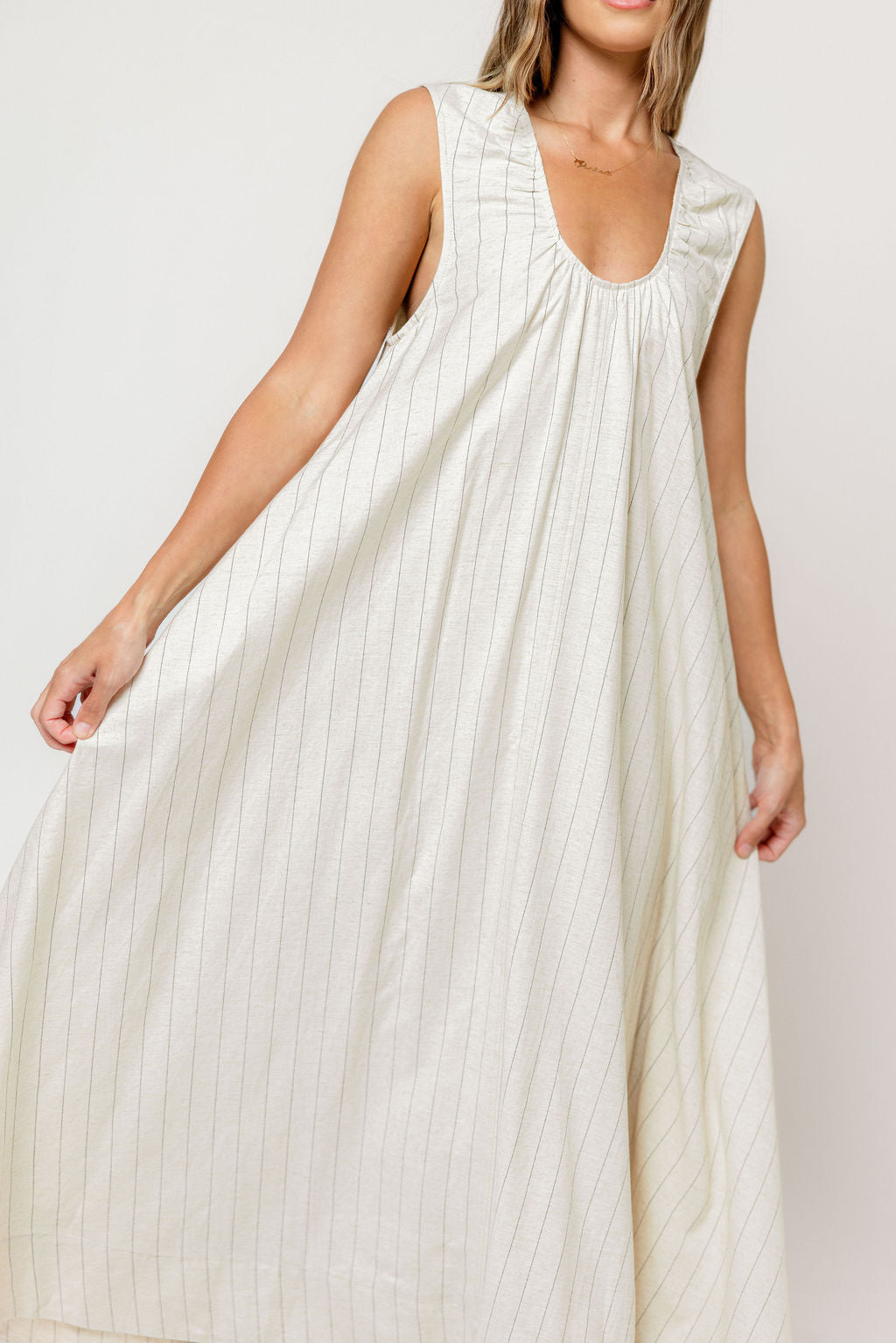 Kiri Maxi Dress in Natural/Black