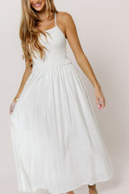 Karson Midi Dress in Off White