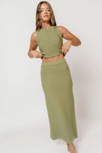Lauren Ribbed Sweater Set in Matcha