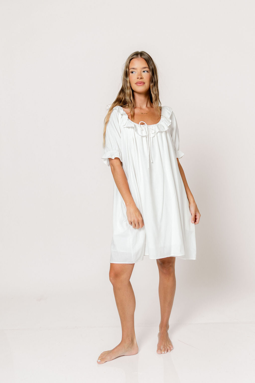 Betty Mini Dress in Off-White