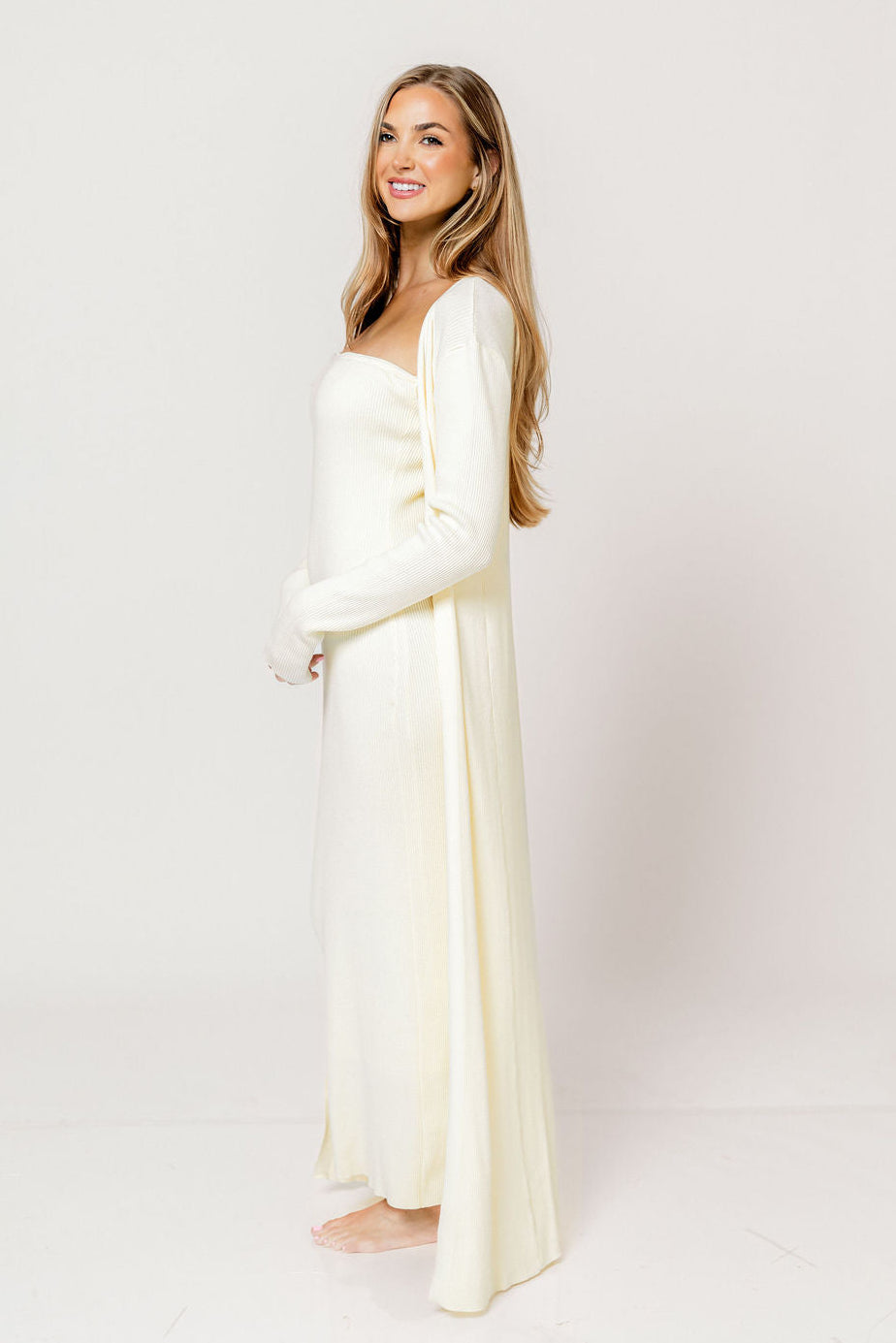 Lina Two Piece Dress Set in Ivory - Bump Friendly