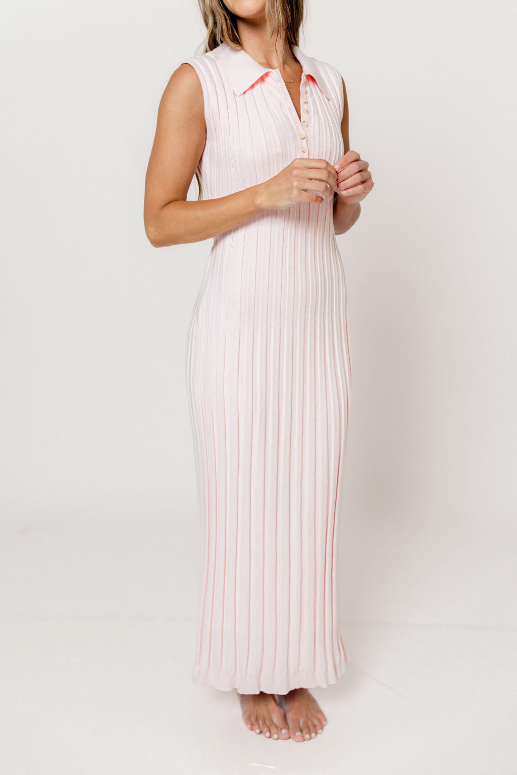 Lydia Maxi Dress in Pale Pink