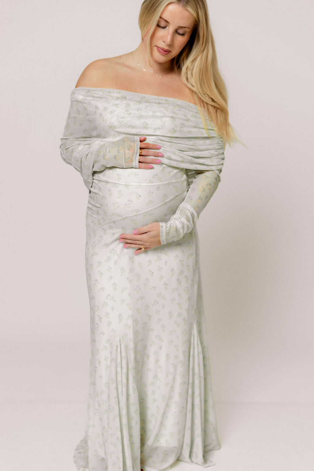 Azaleia Maxi Dress in Muted Sage - Size up for Bump