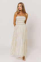Elina Floral Midi Dress in Pink