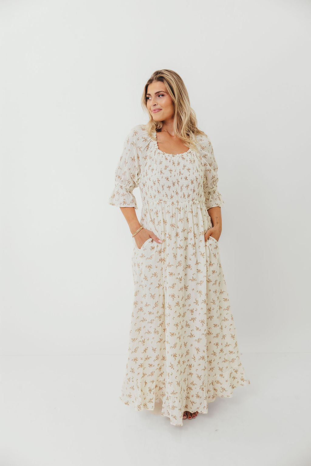 Sienna Maxi Dress in Cream
