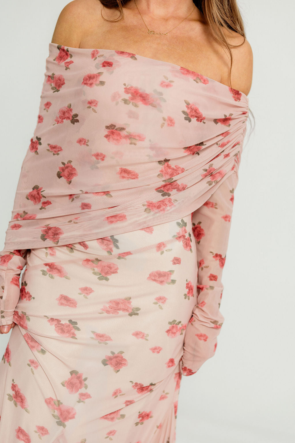 Azaleia Maxi Dress in Pink - Bump Friendly (size up for maternity)