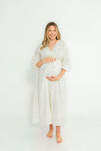 Hunter 100% Cotton Midi Dress in Bluebonnet - Bump Friendly