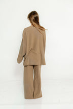 Campbell Fleece Pants in Olive Brown