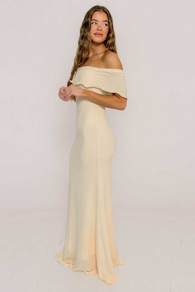 Tommie Maxi Dress in Ivory Butter - Bump Friendly (Size Up for Bump)