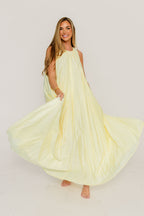 Becca Maxi Dress in Pale Yellow - Bump Friendly