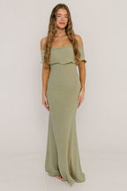 Tommie Maxi Dress in Dusty Olive - Bump Friendly (Size Up for Bump)