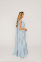 Becca Maxi Dress in Baby Blue - Bump Friendly