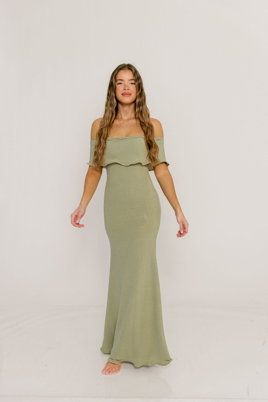Tommie Maxi Dress in Dusty Olive - Bump Friendly (Size Up for Bump)