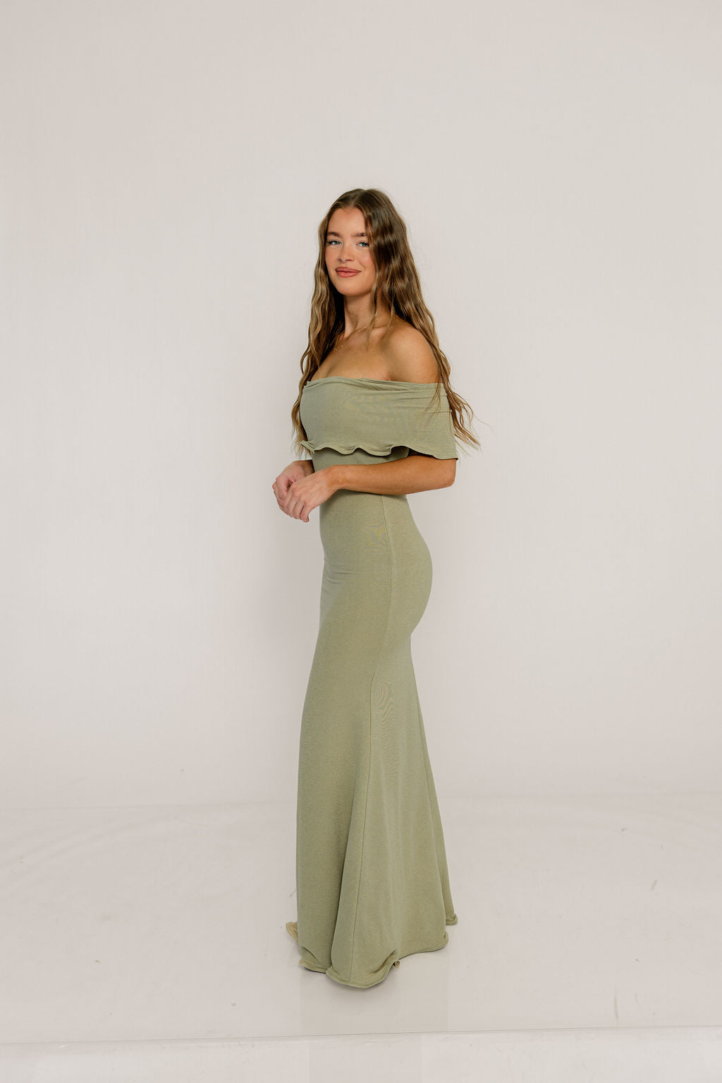 Tommie Maxi Dress in Dusty Olive - Bump Friendly (Size Up for Bump)
