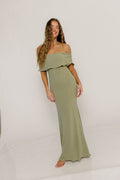 Tommie Maxi Dress in Dusty Olive - Bump Friendly (Size Up for Bump)