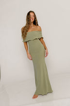 Tommie Maxi Dress in Dusty Olive - Bump Friendly (Size Up for Bump)