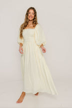 Hayes 100% Premium Cotton Maxi Dress in Faded Grid