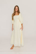 Hayes 100% Premium Cotton Maxi Dress in Faded Grid