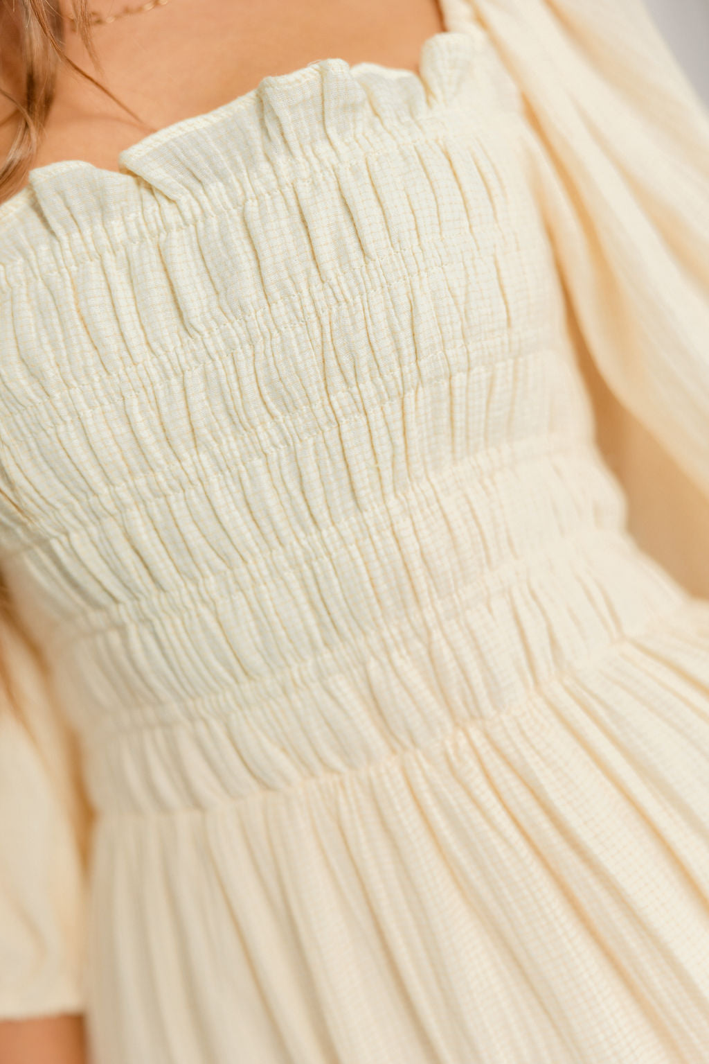 Hayes 100% Premium Cotton Maxi Dress in Faded Grid