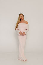 Nora Knit Maxi Dress in Dusty Pink - Bump Friendly