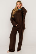 Campbell Fleece Lounge Pants in Brown