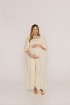 Hayes 100% Premium Cotton Maxi Dress in Faded Grid
