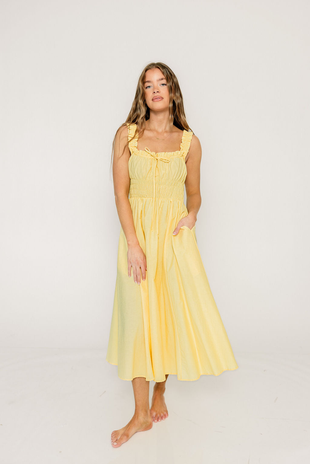 Libra Maxi Dress in Yellow