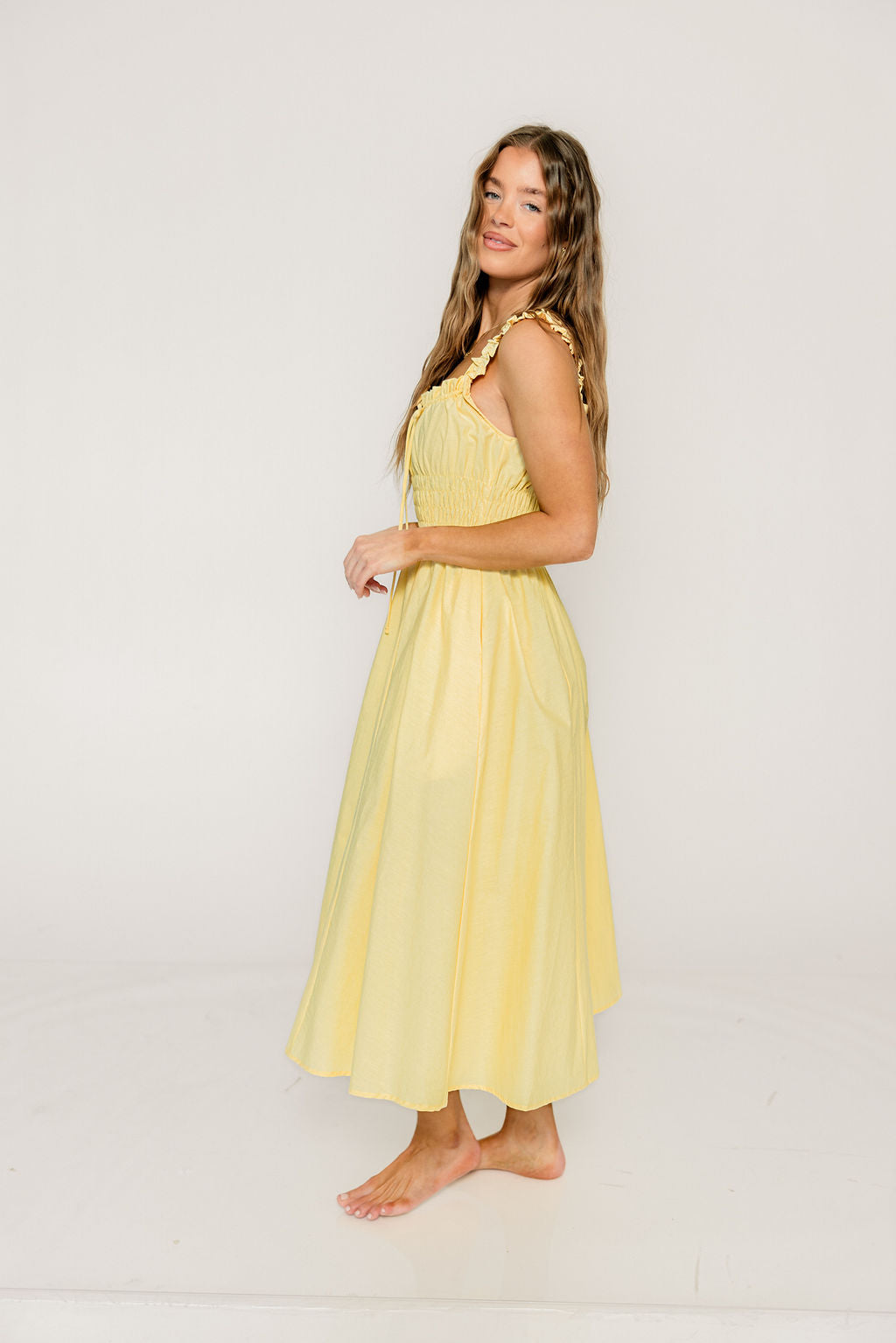 Libra Maxi Dress in Yellow