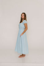 Corey Cotton Dress in Light Blue