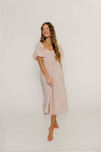 Hamilton Midi Dress in Pink - Bump Friendly and Inclusive Sizing (S-2XL)