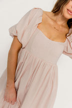 Hamilton Midi Dress in Pink - Bump Friendly and Inclusive Sizing (S-2XL)