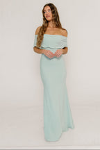 Tommie Maxi Dress in Light Blue - Bump Friendly (Size Up for Bump)