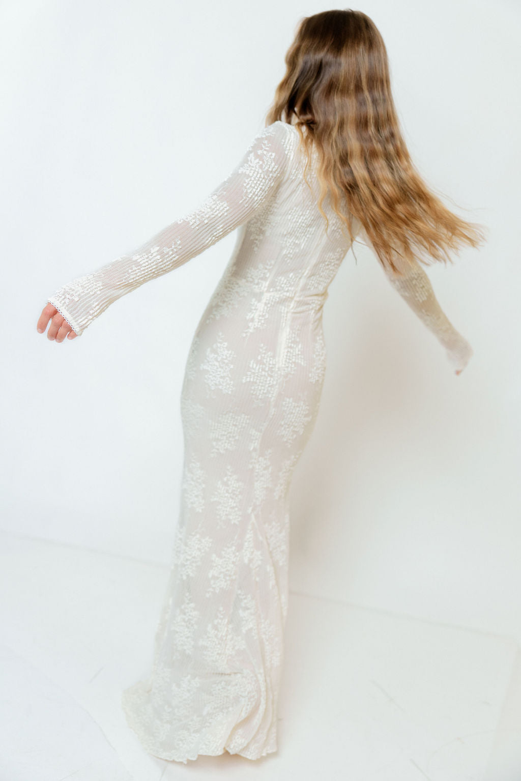 Seraphine Lace Maxi Dress in Ivory - Bump Friendly & Inclusive Sizing (Size Up for Bump) *6/18 PRE-ORDER*