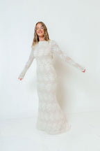 Seraphine Lace Maxi Dress in Ivory - Bump Friendly & Inclusive Sizing (Size Up for Bump) *6/18 PRE-ORDER*