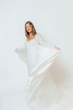 Elowen Maxi Dress in Off-White - Bump Friendly *6/30 PRE-ORDER*