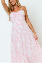 Isla Dress in Pink/White Check
