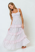 Lucy Ditsy Floral Maxi Dress in Light Pink