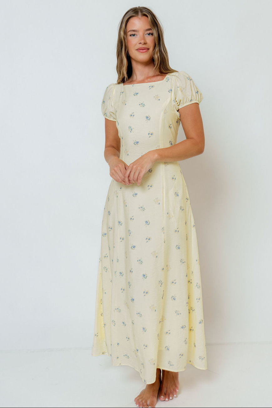 Kameron Midi Dress in Banana
