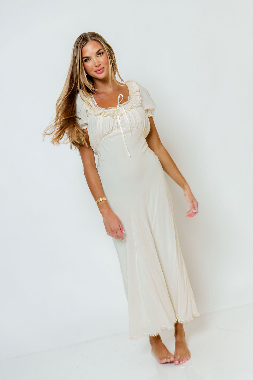 Little House Midi Dress in Cream