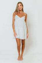Viola Mini Dress in Off White